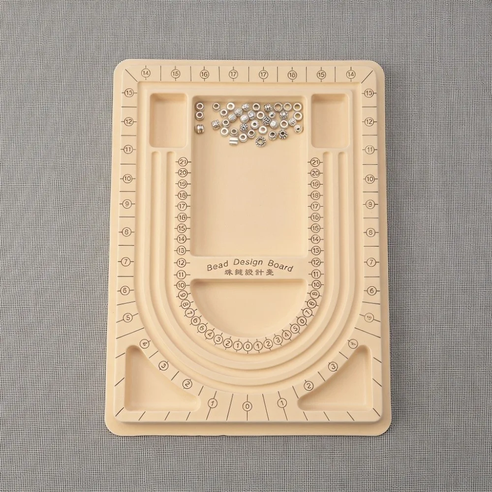 Handmade Colorful Plastic Bead Board Design Board Crafts Bracelet Necklace Tray Portable Scale Board