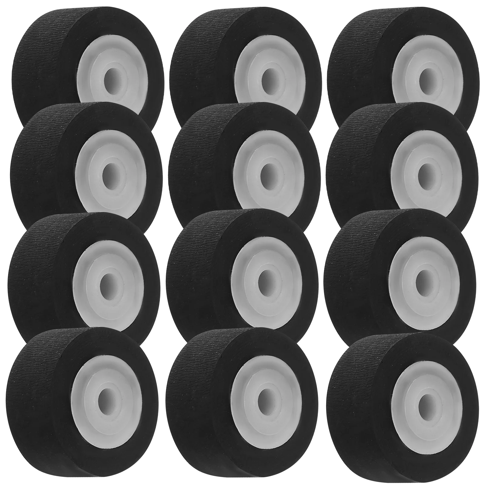 

12 Pcs Rubber Video Recorder Pinch Roller for Recorders Pulley Bearing Wheel Radio Supplies