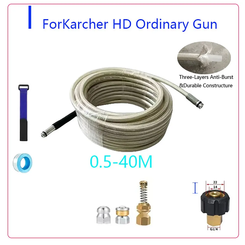 Sewage Gutter Cleaning Tool high pressure water hose for sewer cleaning hose Car cleaning kit Washer nozzles gun Cleaning Hose