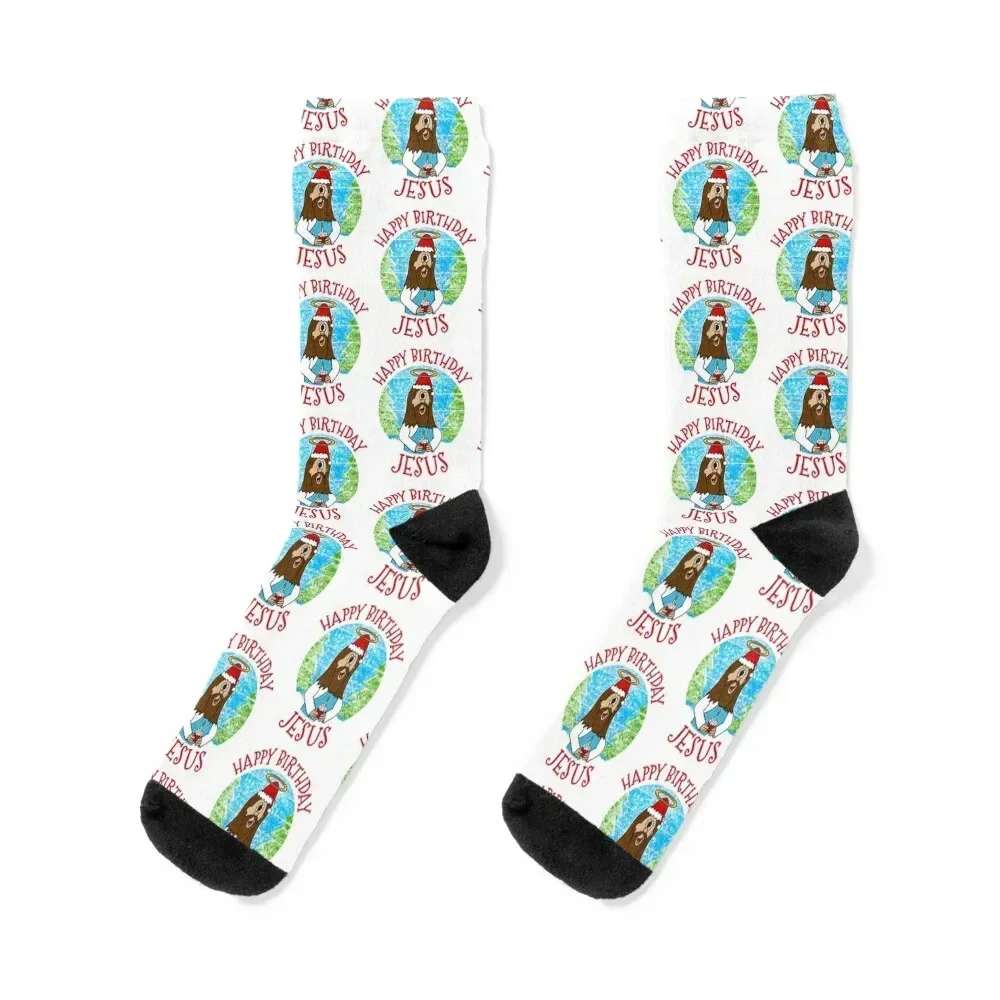 

Happy Birthday Jesus Christmas Christian Church Xmas 2022 Socks gift Stockings compression Socks For Man Women's