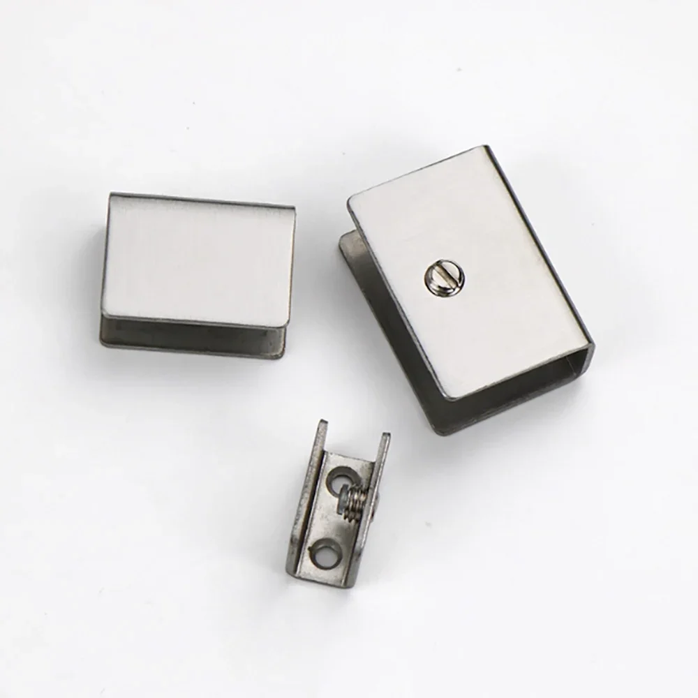Fixing Clip Right Angle Corner Protector Glass/Tile Buckle Square Type Aluminum Alloy Glass Clip Fixing Clip Silver/Black