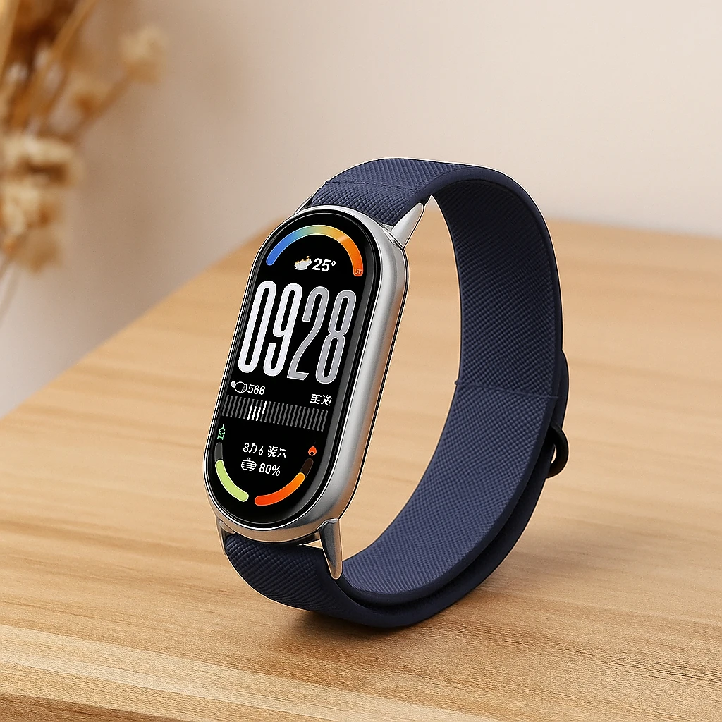 Scrunchie-Riemen für Xiaomi Mi Band 10 9 8, Armbandzubehör, elastische Nylonschlaufe, Ersatz-Correa-Armband, Miband 10 Miband 9-Band