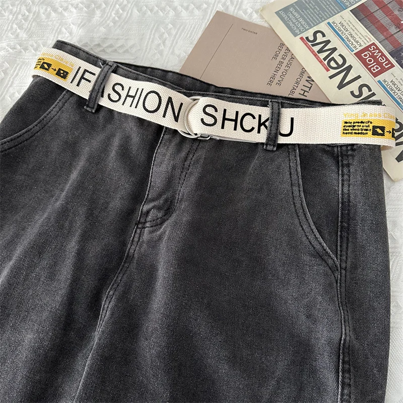 

Модный простой плетеный ремень из канваса с буквенным принтом для подростков и взрослых, универсальный ремень в стиле хип-хоп