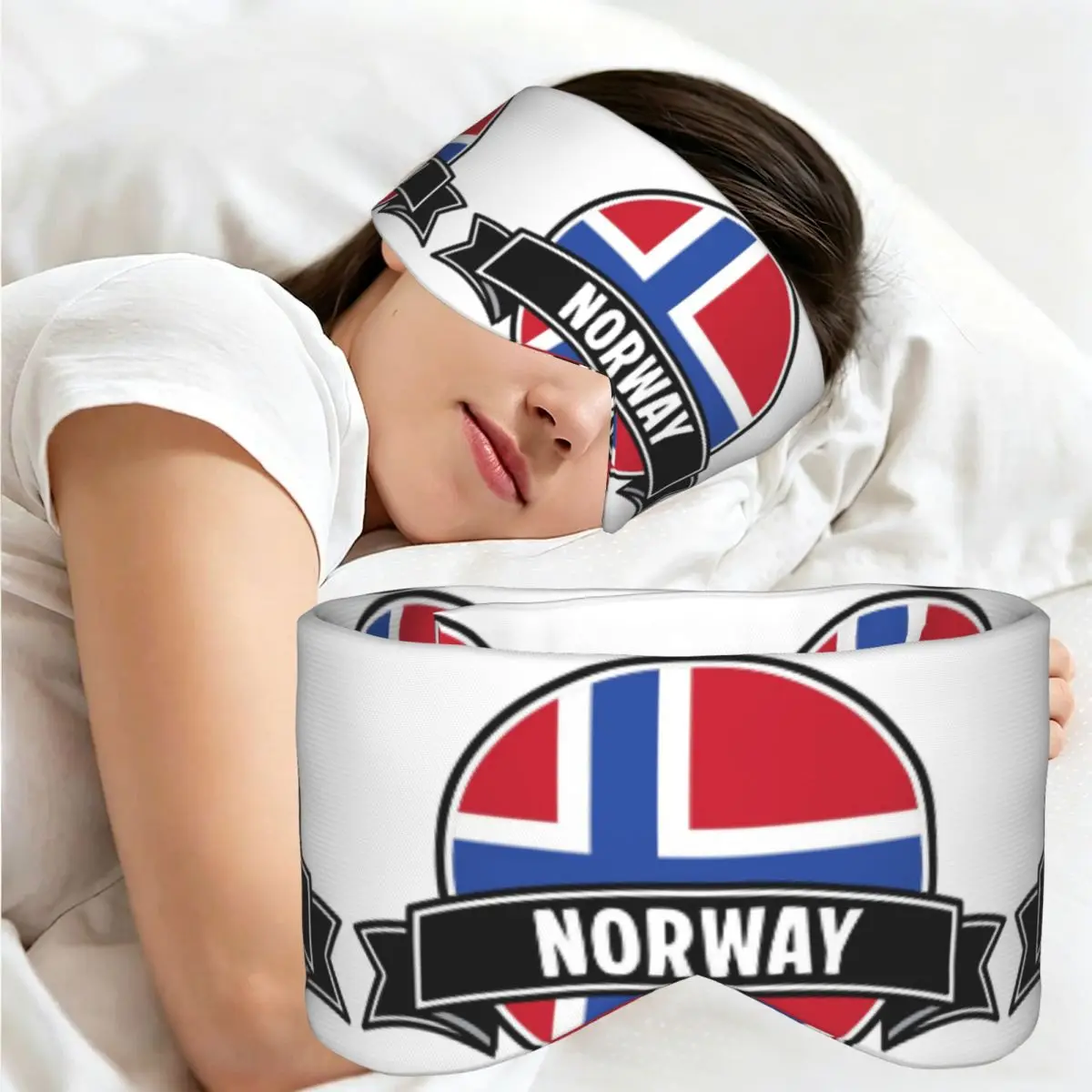 Norway Flag sleep eye mask Light Blocking Portable Eye Cover for Girls Boys Office Nap Party Gift Eyeshade eyepatch