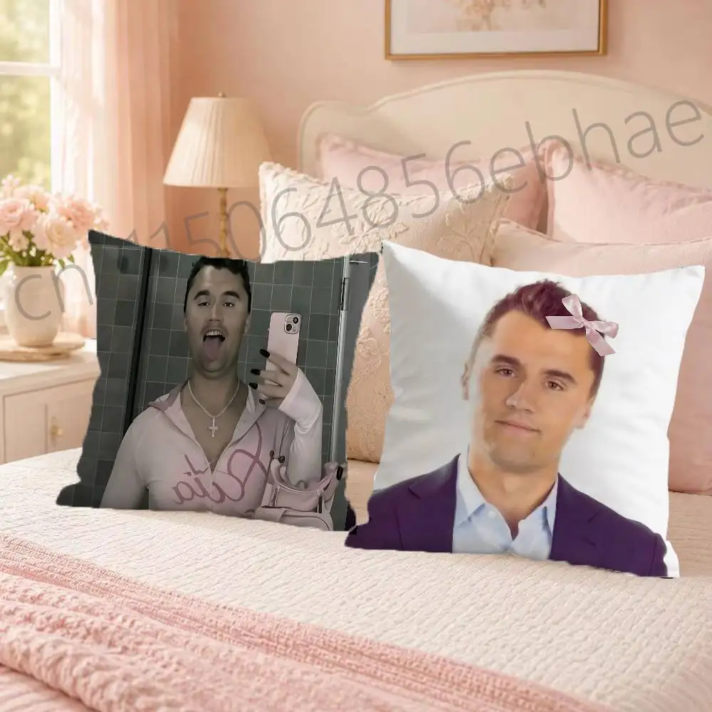 FOR Charlie Kirk Throw Pillow Cover 2D Double-Sided Print Soft Cushion Case for Home Sofa Bedroom Car