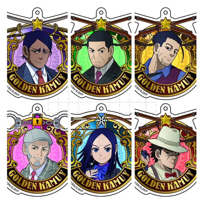 Брелок для ключей с аниме Ogata, гианиме, коучэ, асуко, туруми, токуширо, асирпа, кукла сугимото, саичи, акриловый брелок, подвеска для подарка