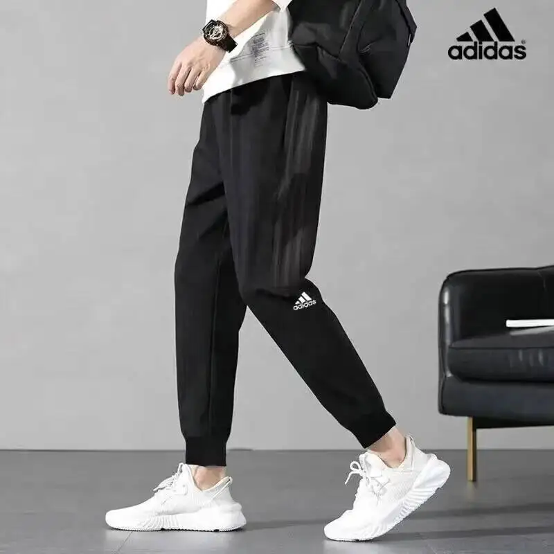 Adidas Herren Strick-Jogginghose French Terry 9/10 Hose mit Reißverschlusstaschen Sporthose IA8181