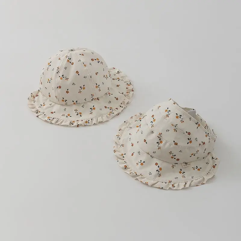 Princess Style Baby Sun Protection Hat Thin Breathable Spring Autumn Fisherman Cap Cute Cool Hat Newborn Infant Headwear view 3