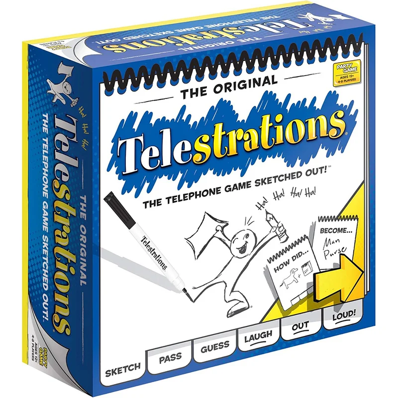 Telestrations Board Game: Hilarious Family Fun Game for All Ages - Perfect Drawing Game for Kids and Adults