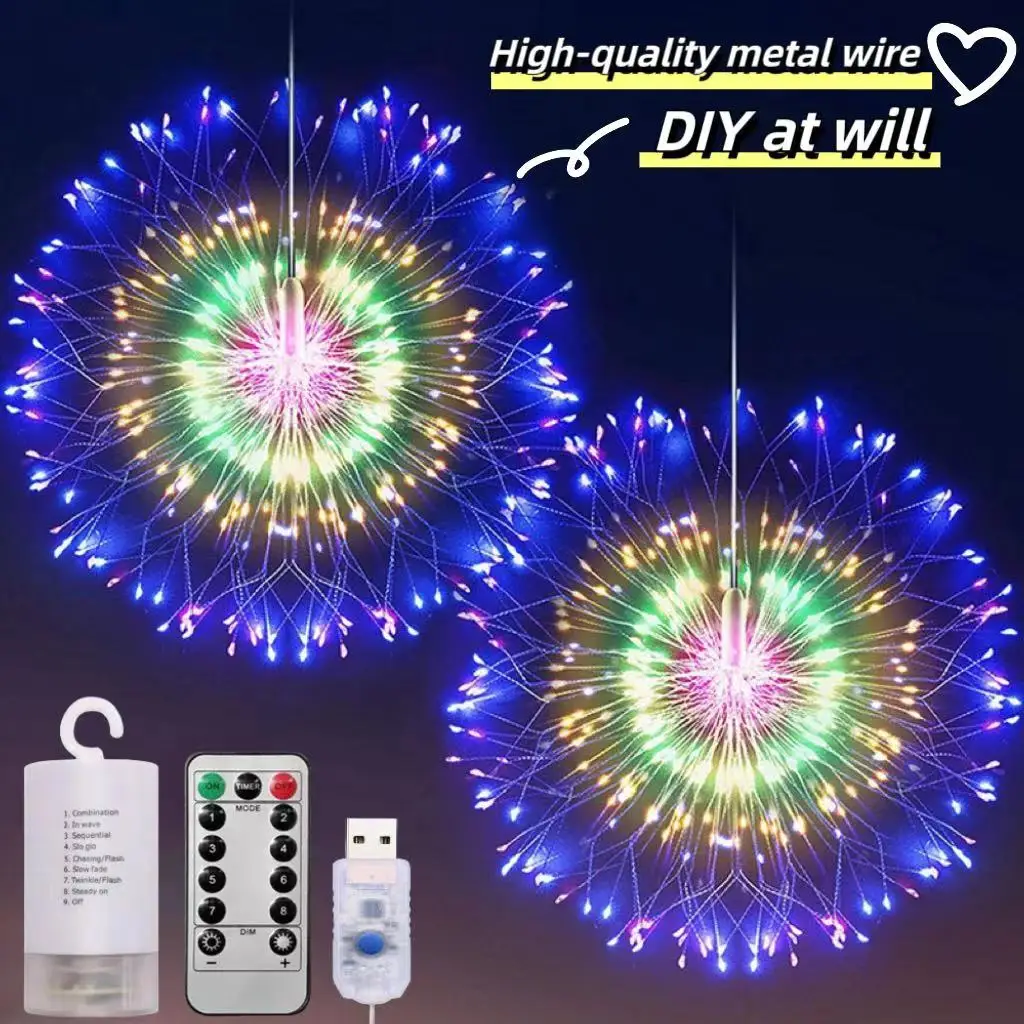 Feuerwerk Lichter Outdoor LED Lichter Nacht Weihnachtsbeleuchtung Lichter Urlaub Beleuchtung LED Streifen Licht Lichter Dekoration Lichterketten