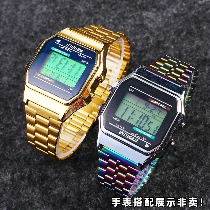 Watch Band for Casio stainless steel Watch strap A158 /A159 / A168 /A169 /B650 /AQ230/ 700 small gold watch series 18mm Bracelet