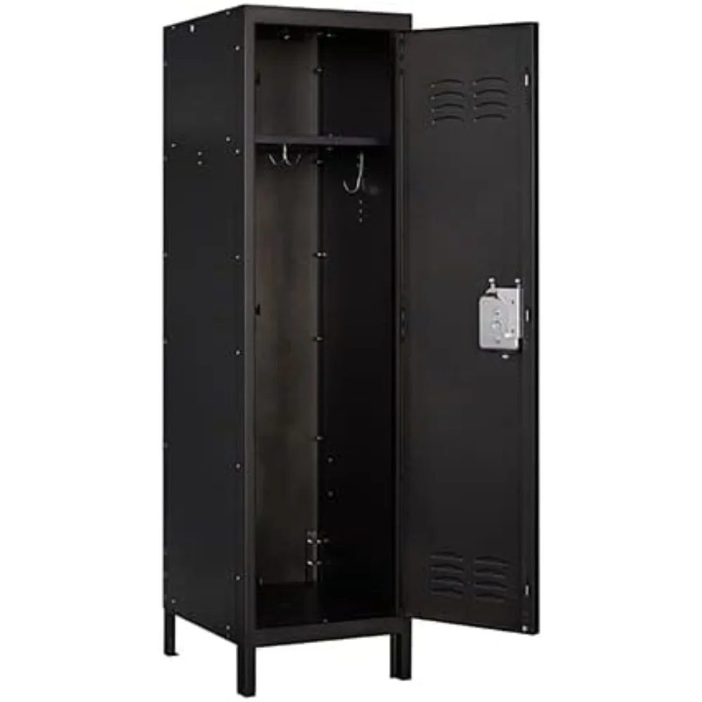 

Locker Cabinet for Home Office, Storage Locker with Doors & Shelves, Lockable File Cabinet Organizer for Gym, School