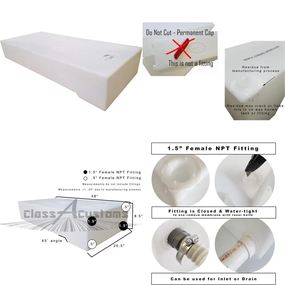 30 Gallon RV Fresh & Gray Water Tanks for Concession Stands - UM3000 Series