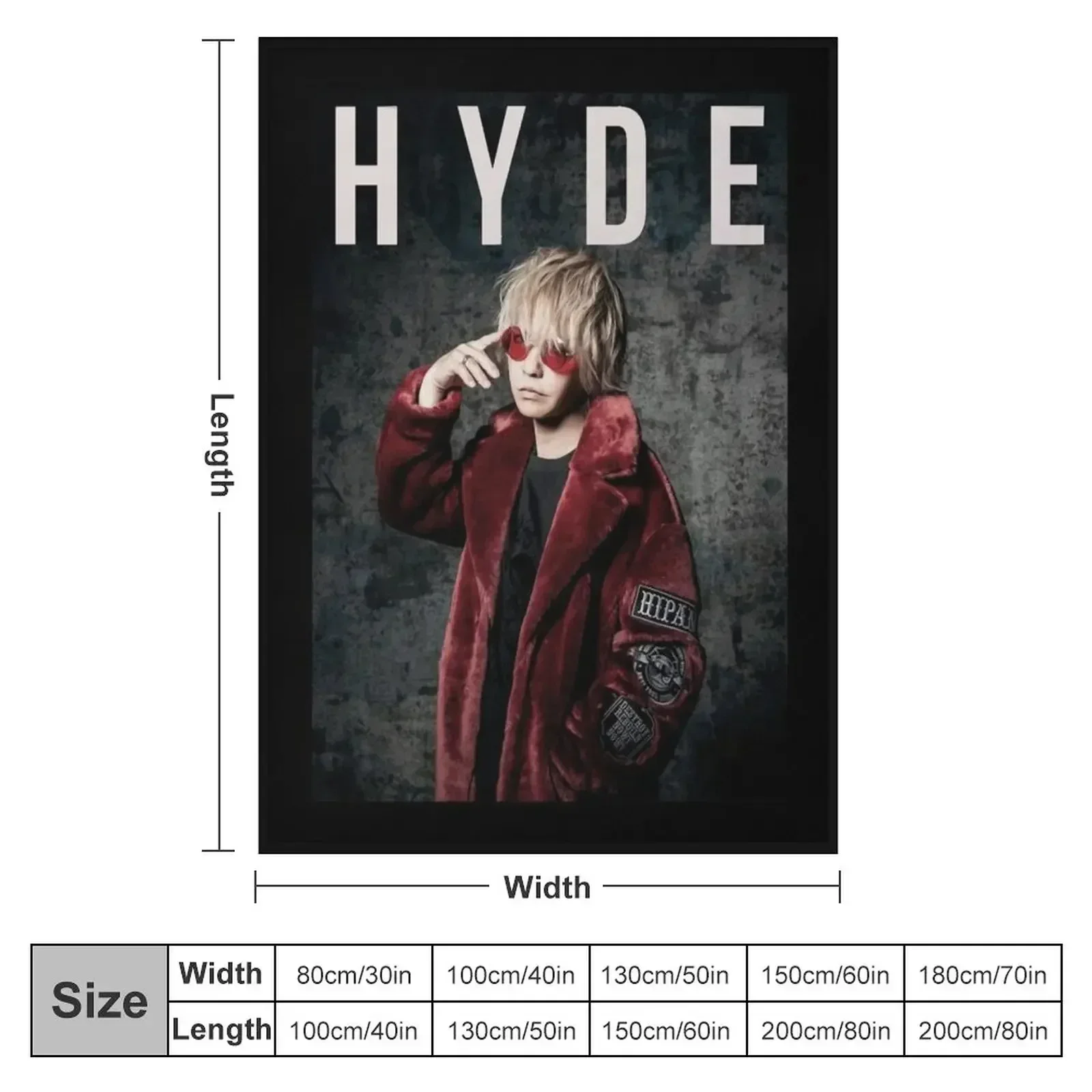 HYDE L'Arc-en-Ciel and VAMPS Vocalist Classic Throw Blanket Multi-Purpose Luxury Brand Heavy blankets ands Retros Blankets