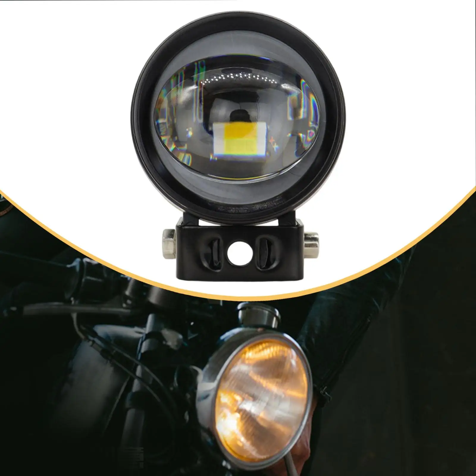 

Motorcycle Headlight Fish Eye Lens Aluminum Alloy Spotlight for Nighttime Riding and Safety