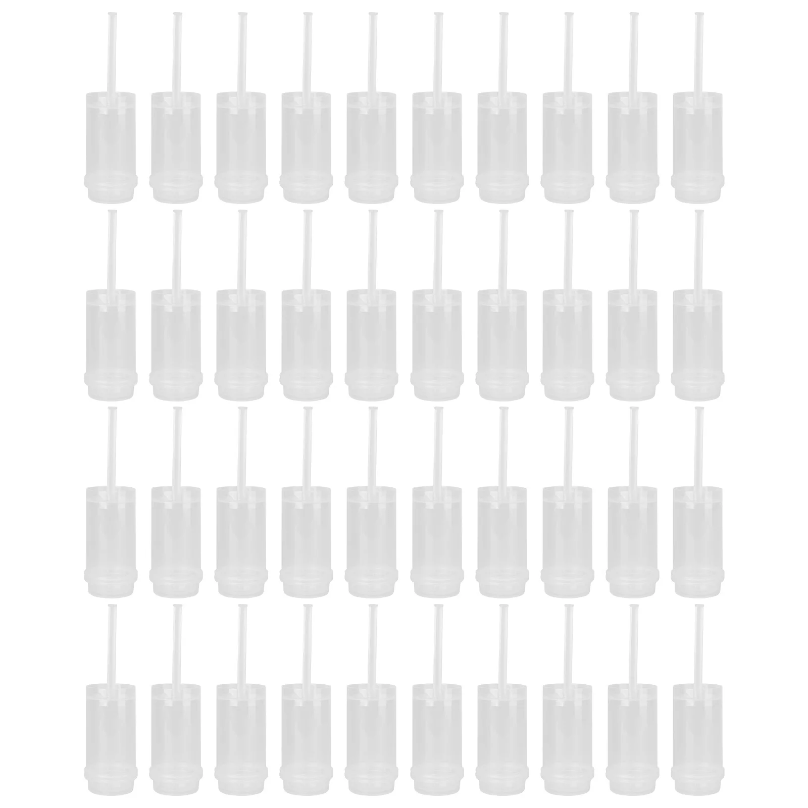 

40Pcs Cake Tube Mold Pushable Cake Holder Cylinder Shaped Dessert Container for Cakes Ice Creams Jelly Cheesecake Baking Tools