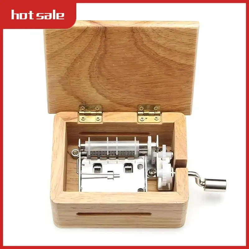 

AC22-15 Tone Hand-Cranked Music Box With Paper Tape Puncher Wooden Box Music Paper Composing Movement DIY Composing Music