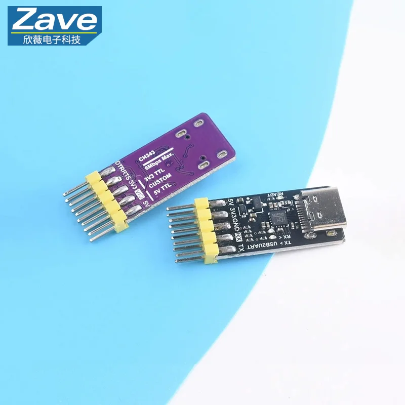 CH343P Module, USB to TTL/UART, USB to High-Speed Asynchronous Serial Port, Microcontroller Serial Downloader