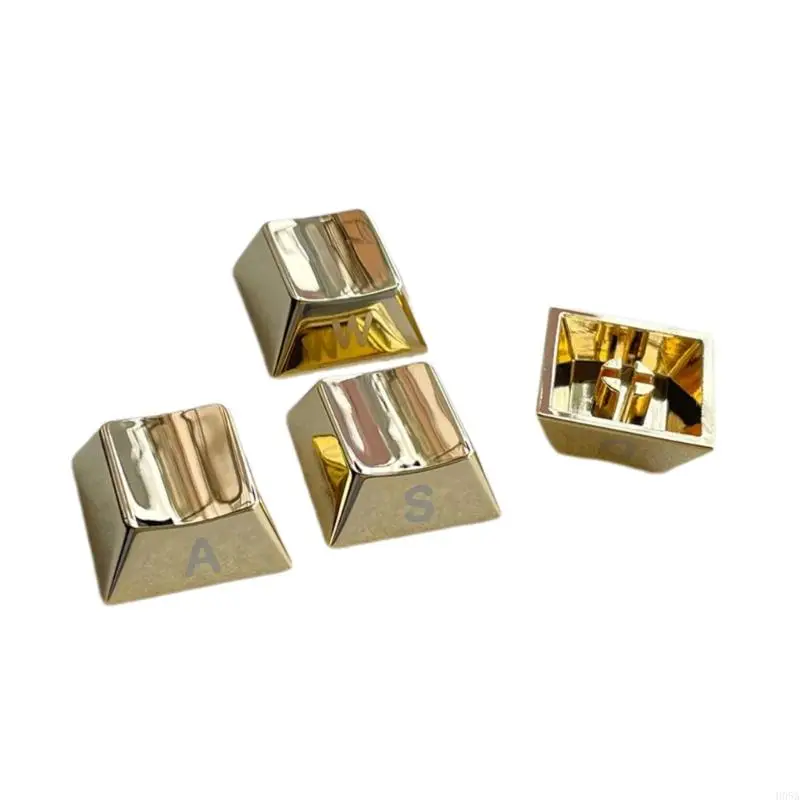 4pcs wasd keycaps الزنك سبيكة keycap side butting مفتاح نقش للألعاب ولوحات المفاتيح المكتب المعدنية keycaps