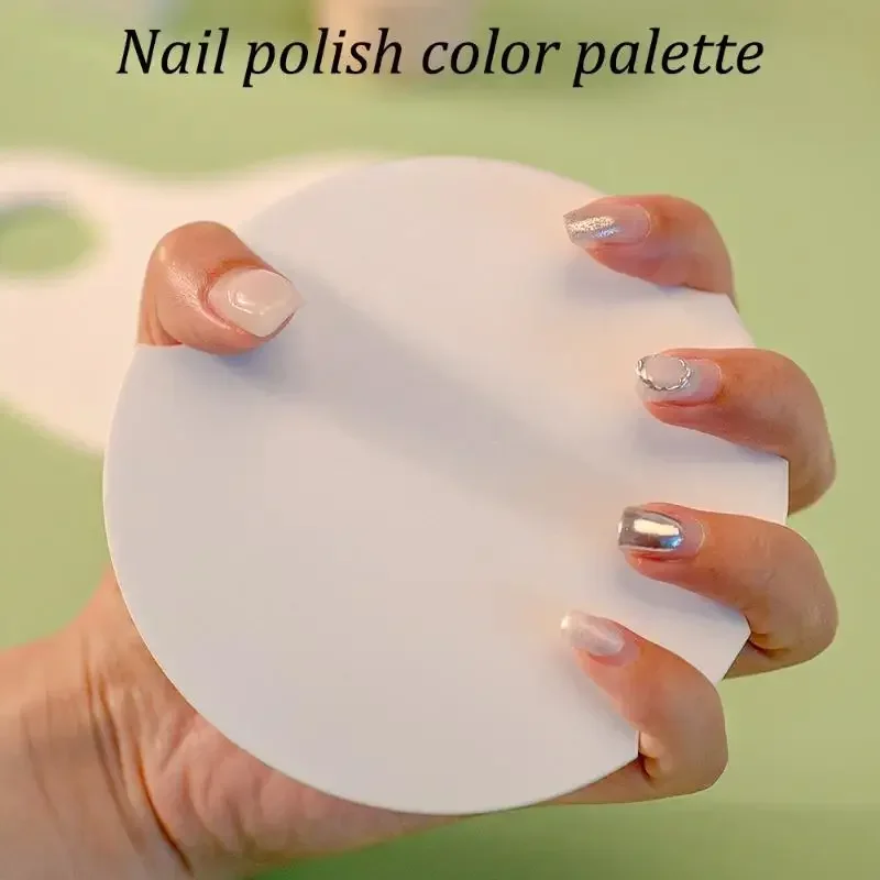 บอร์ดแสดงเล็บ 1 ชิ้น บอร์ดทำเล็บ แผ่น Nailfie อุปกรณ์เสริมร้านทำเล็บ อุปกรณ์ถ่ายภาพช่างทำเล็บ บอร์ดกลมสำหรับถ่ายเซลฟี่เล็บ