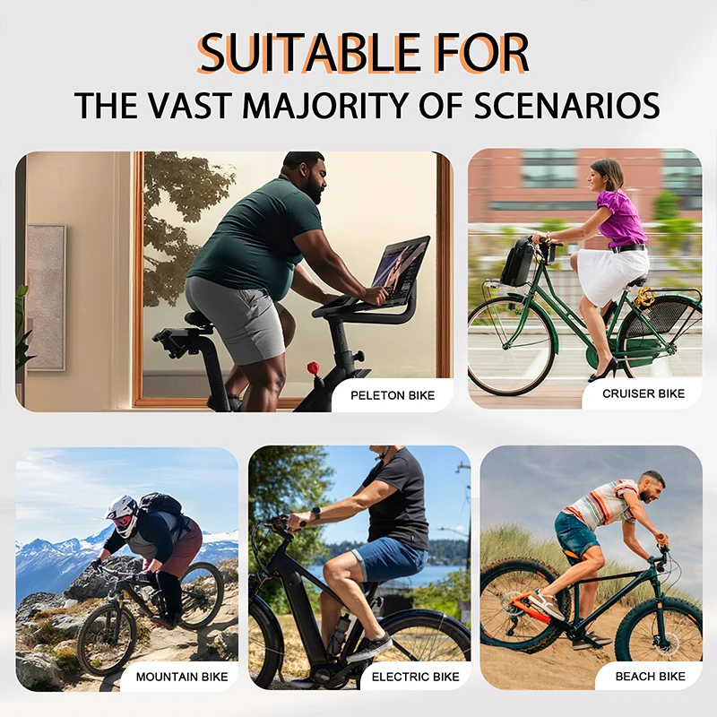 BUCKLOS Übergroßer Fahrradsattel Noseless Bike Saddle Trainingsfahrrad-Sitzkissen Stoßdämpfung Breiter MTB-Sitz – Detail 7