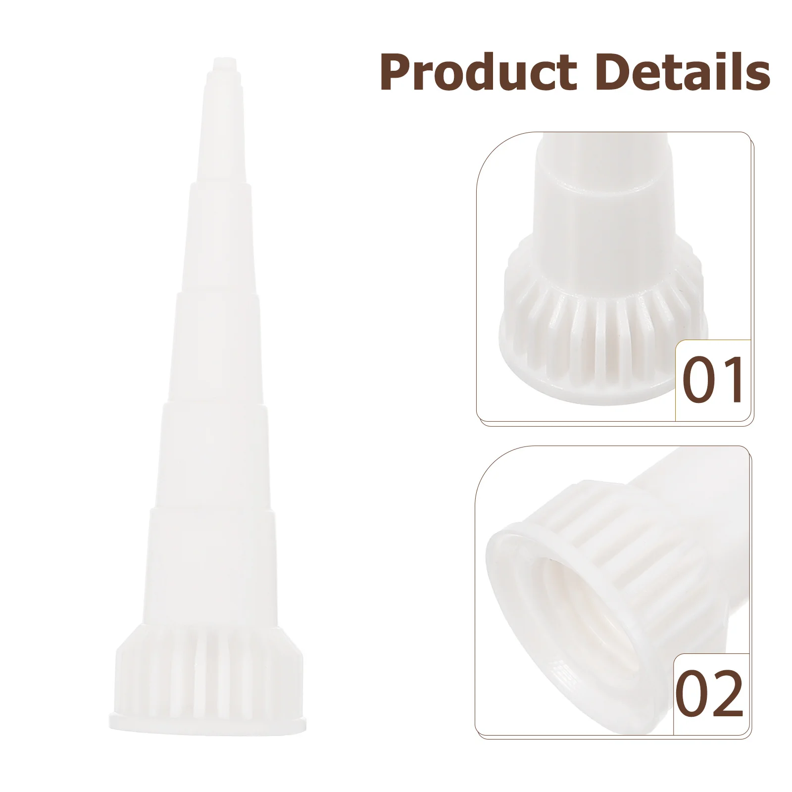 

4pcs Caulking Nozzles Reusable Adhesive Tips For Craft Glue Precision Sealing Caps Caulk Tools Set Extension Nozzle Replacement