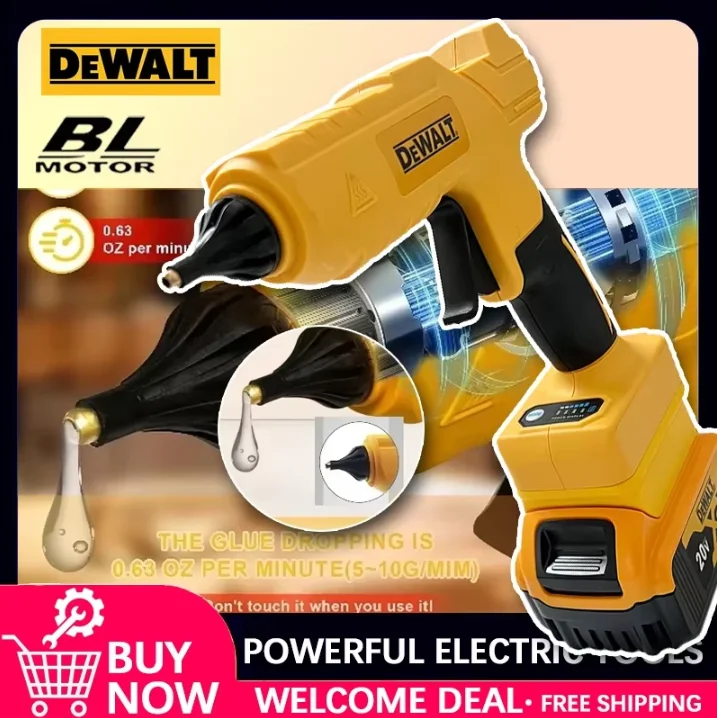 

Dewalt Handheld Electric Cordless Hot Glue Gun Repair DIY Tool Hot Melt Welding Hot Air Gun Anti-scald Nozzle for 20V Battery