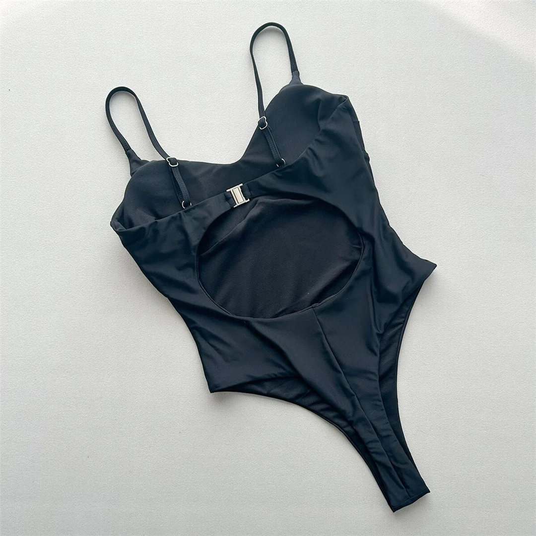 Sexy Extreme String Mini Micro Thong Damen Badeanzug Einteiliger Badeanzug mit Bügel und Rückenfreiem Design V7516 – Detail 6
