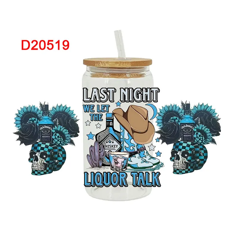 3D UV DTF Transfers Stickers 16oz Cup Wraps Halloween Death Printed For DIY Glass Ceramic Metal Leather Etc. D19410