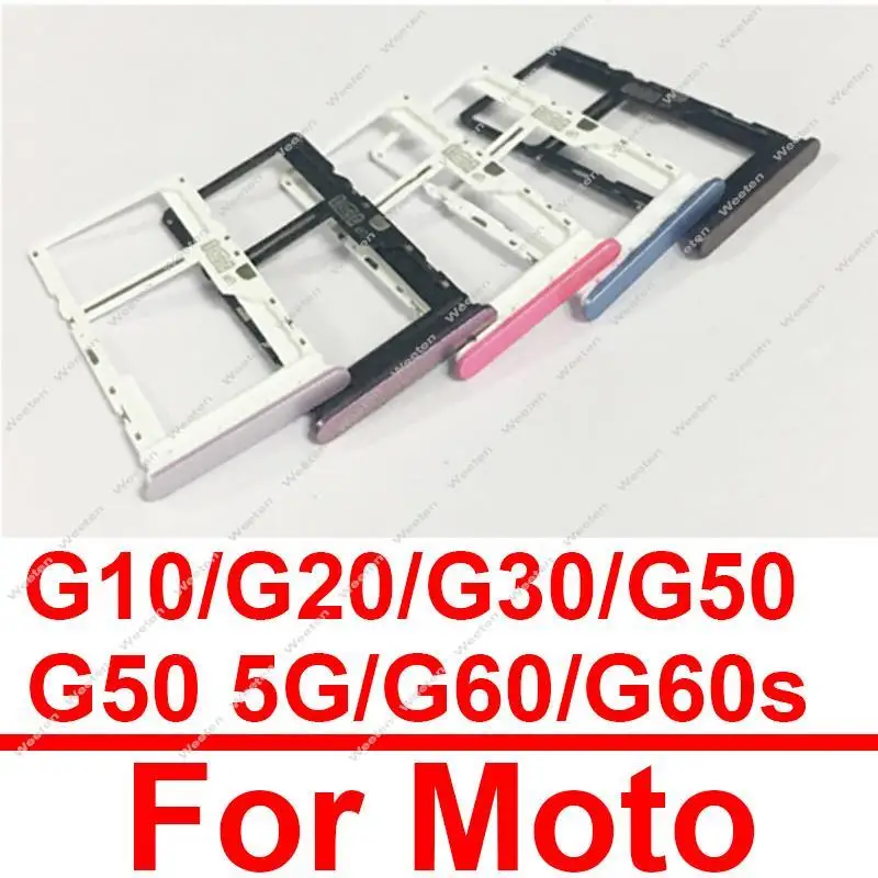 

Sim Card Tray Slot Holder For Motorola Moto G10 G20 G30 G50 G60 G60S 5G Sim Card Reader Socket Adapter Repair Parts