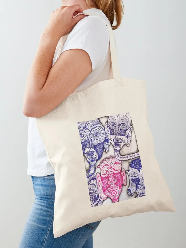 

funky friends Tote Bag tote canvas women Big Women's
