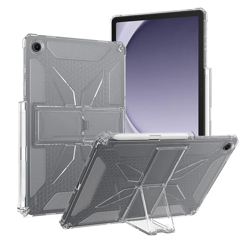 

For Samsung Galaxy Tab A9 Plus 11"SMX210 X215 A9 8.7"Heat Dissipation with Pencil Holder Clear TPU Back Cover for Tab A9+ Case