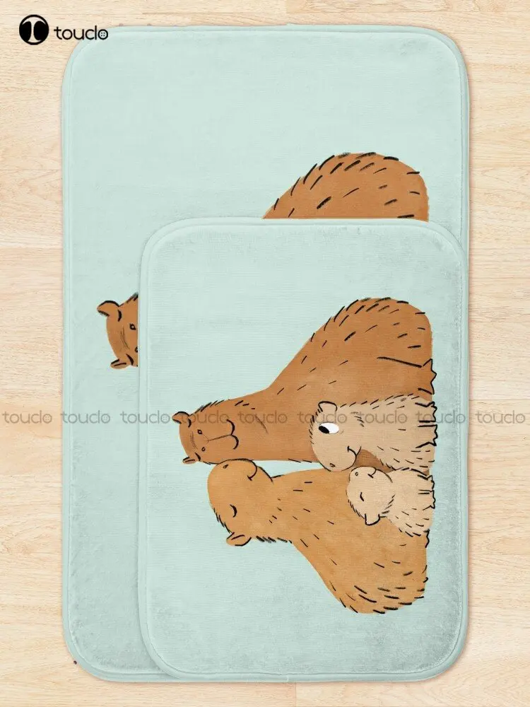 Capybara Family Bath Mat Bath Rug For Shower