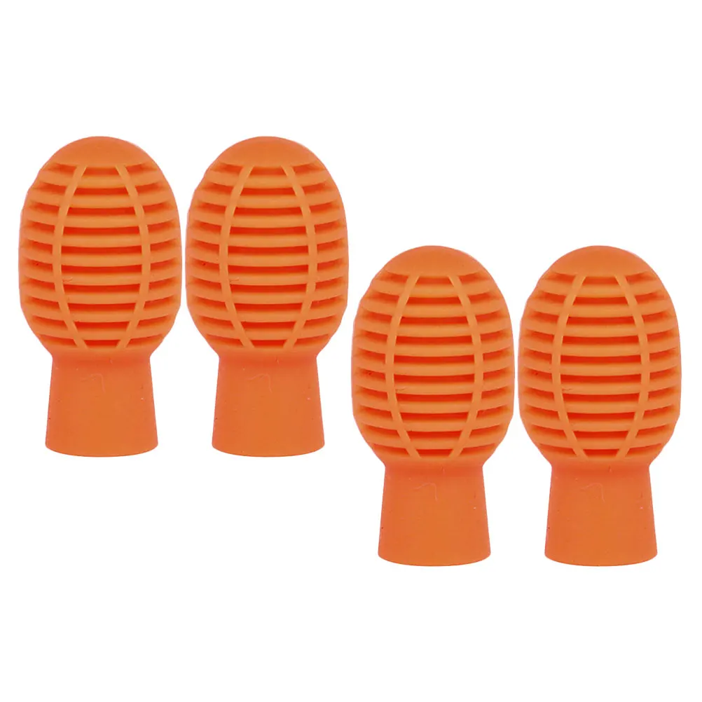 

4pcs Drumstick Accessories Silicone Covers Mute Protectors Lightweight Portable Drum Supplies ange Small Long Term Use