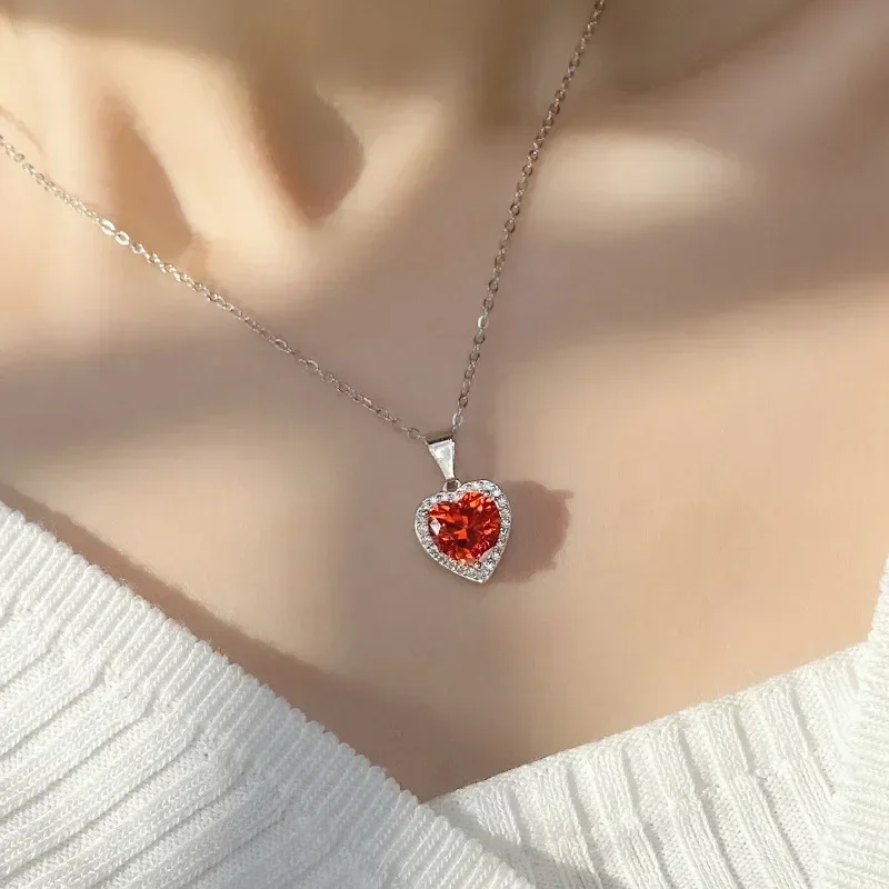 MDL مويسانيتي نمط الأصلي الطوطم القلب إلى قلادة بسيطة Jitterbug الساخن دفع فتاة الوردي مئات من مجلة الموضة الكلاسيكية #2