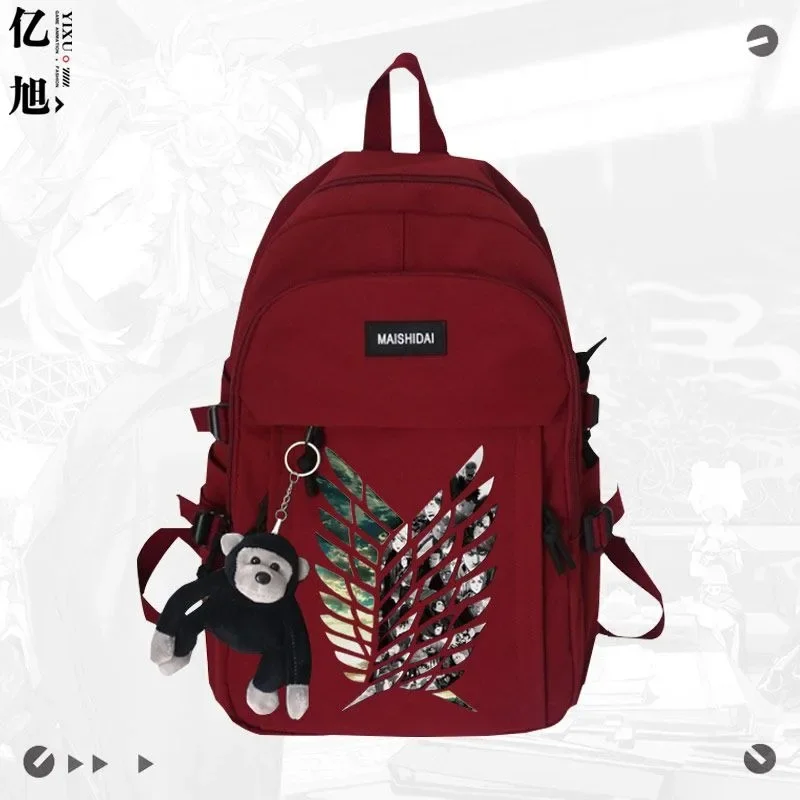 30×44×13cm Black White Green Red, Attack On Titan, Shingeki no kyojin, Kids Teens School Bags, Anime Backpacks Girls Boys