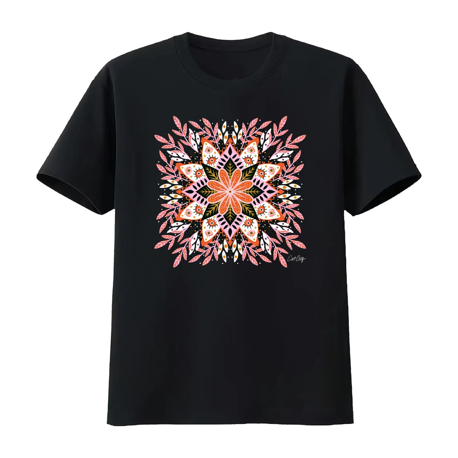 Pepper Mandala – Marigold Palette T-Shirt Summer Casual Cotton Tee Oversized Streetwear Tops Vintage Graphic Print