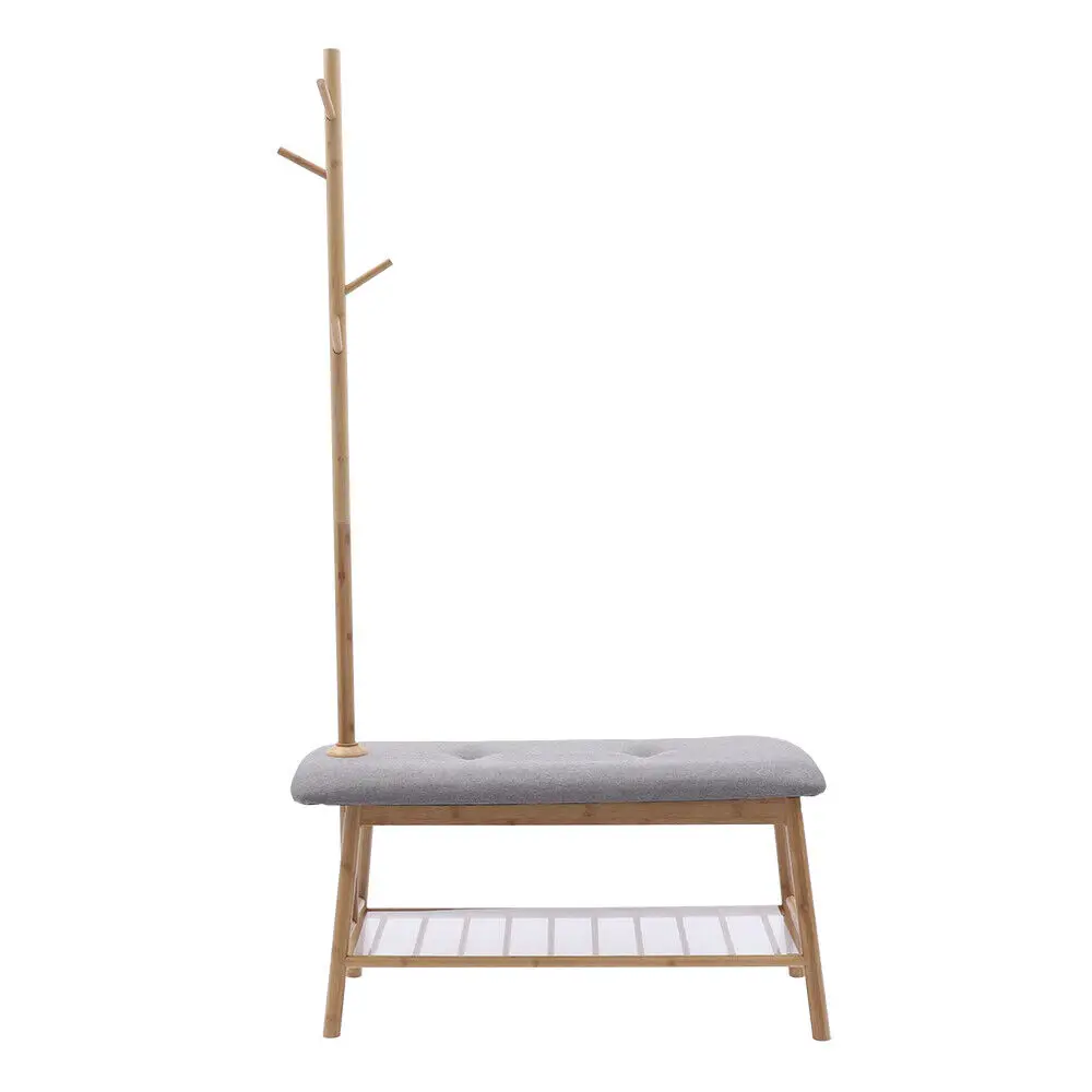 Coat Rack shoe bench /Entryway Hall Tree with Shoe Storage & 5 Hooks