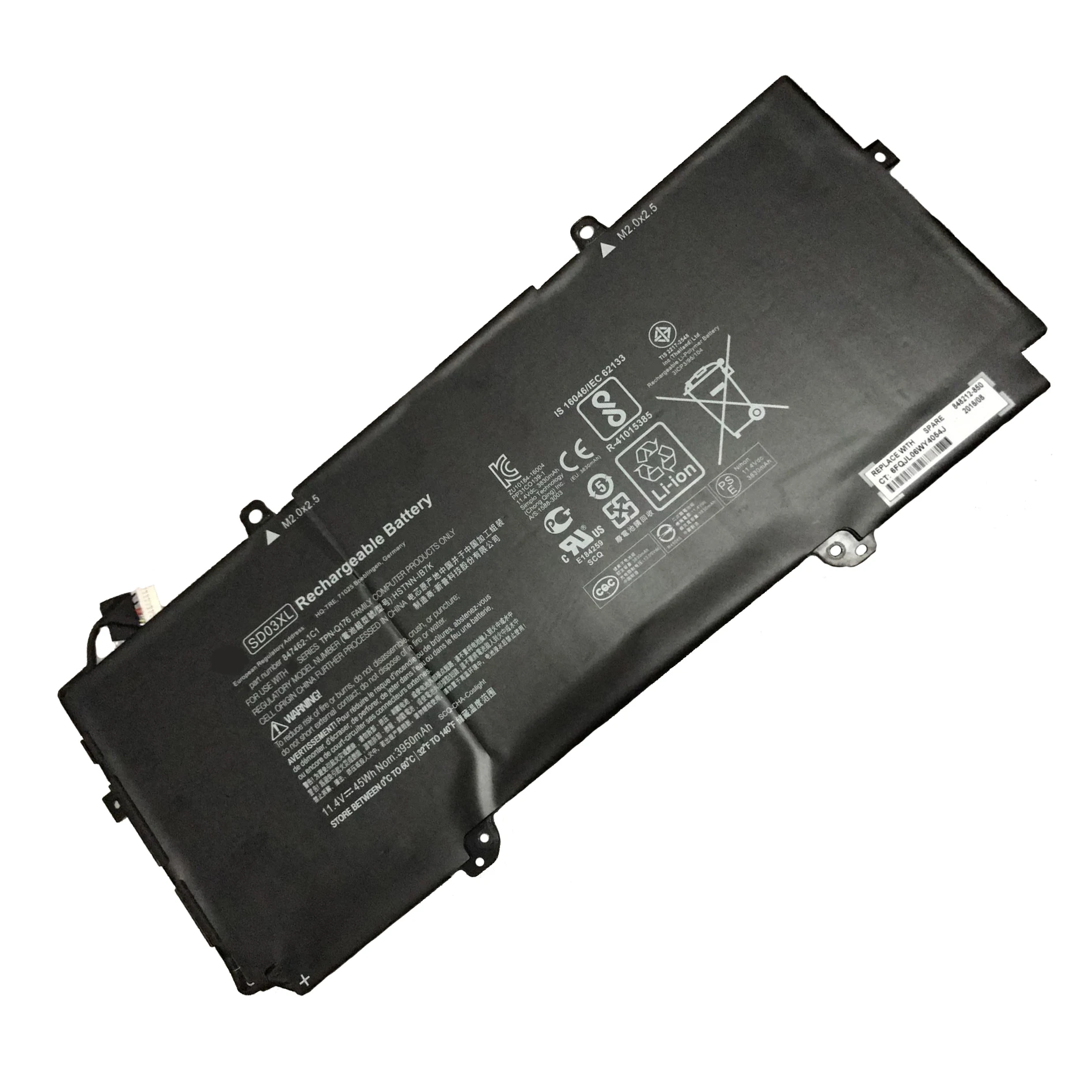 Laptop Battery SD03 SD03XL HSTNN-OB1R HSTNN-IB7K L84357-AC1 For Chromebook 13 G1 Core M5 Series 52.5/45WH