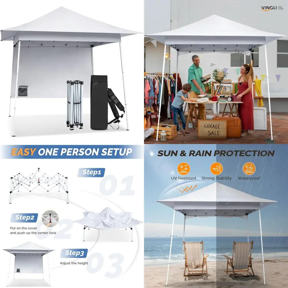 

Портативный уличный шатер 8x8 с боковыми стенками, простая установка для кемпинга и вечеринок