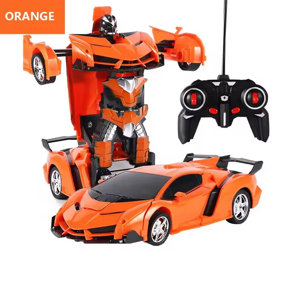 Electric RC Car 2 In 1 Transformation Robots Sports Vehicle Model Robots Boys Toys Remote Cool RC Deformation Cars Kid Toy Gifts