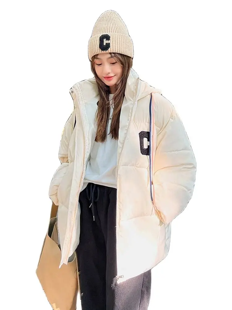 Parkas Jackets 2023 New Jacket Winter Women Tops Cotton Padded Puffer Coats Loose Thicken Hooded Winter Coats Clothes Parkas XXL