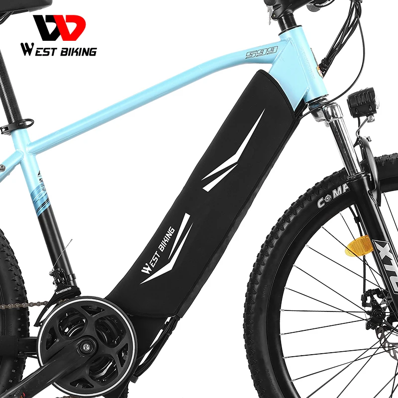 WEST BIKING E-bike Lithium Battery Protector Dust Proof Durable Bike Frame Protector Reflective Design E-bike Battery Protector