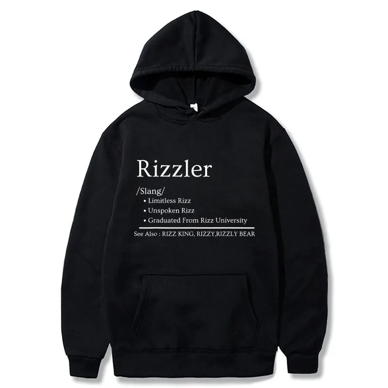 

The Rizzler Definition Hoodies Funny Rizz Meme Y2k Pullover For Men Women Casual Unisex Soft Hooded Sweatshirt