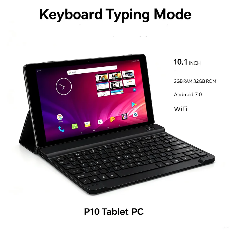 Flash Sales 10 Inch T10 Android 7.0 WIFI Tablet 2GB RAM +32GB ROM P10 MT8163 IPS Screen Quad Core Dual Camera 1.5 GHz, 64-Bit