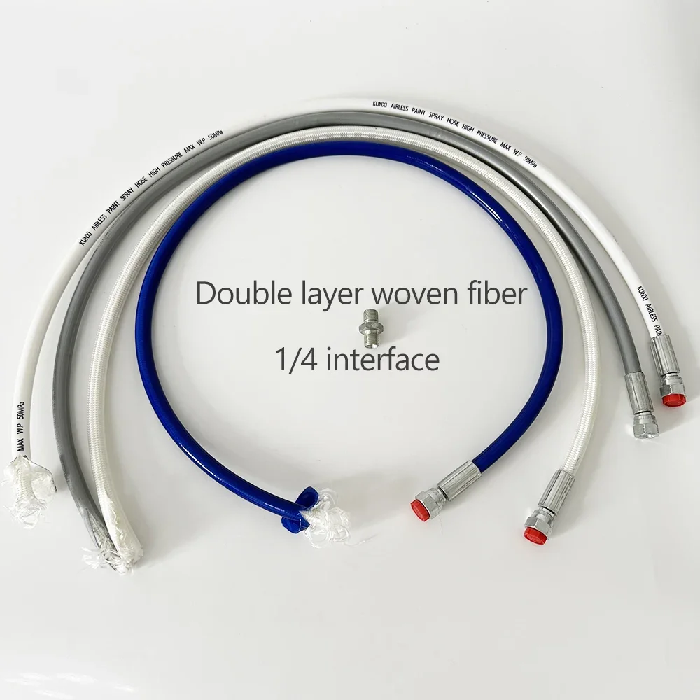 0.5M~40M 1/4 Interface Double-Layer Braided Flexible Fiber Nylon Tube 7250PSI High-pressure Airless Spray Hose