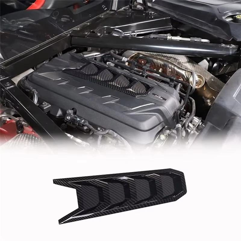 

Car Engine Hood For Corvette C8 2020 2021 2022 2023 Middle U-shaped Cover Accessories Sticker Replacement ABS