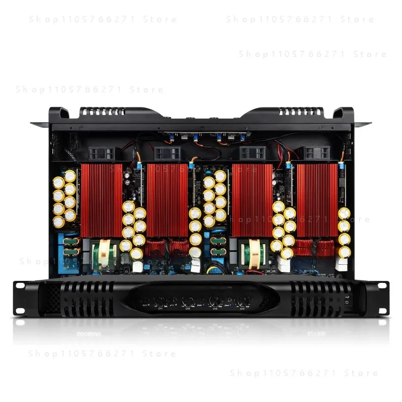 1300W 1U Digital Class , Quad-Channel High Power Pure Post-Stage Professional Audio Amplifier for Stage Performance