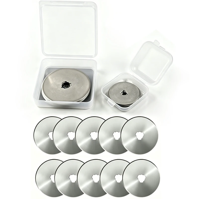 Cuchillas de Repuesto para Cortador Rotatorio de 45 mm y 28 mm, Compatibles con Cortadores Olfa, Fiskars y Martelli, Herramienta de Costura para Patchwork y Cuero