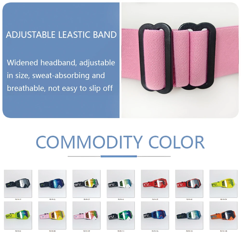 2025 FBFU 男女兼用保護メガネ、防塵・防砂、四季対応、スキー、バイク、オフロードスポーツ用